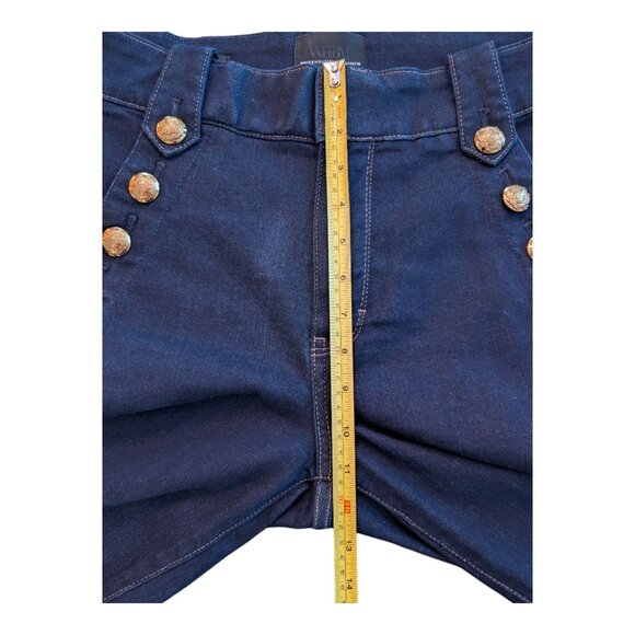 White House Black Market | High-Rise Mariner Wide-Leg Dark Wash Jeans | 10 - Picture 13 of 16